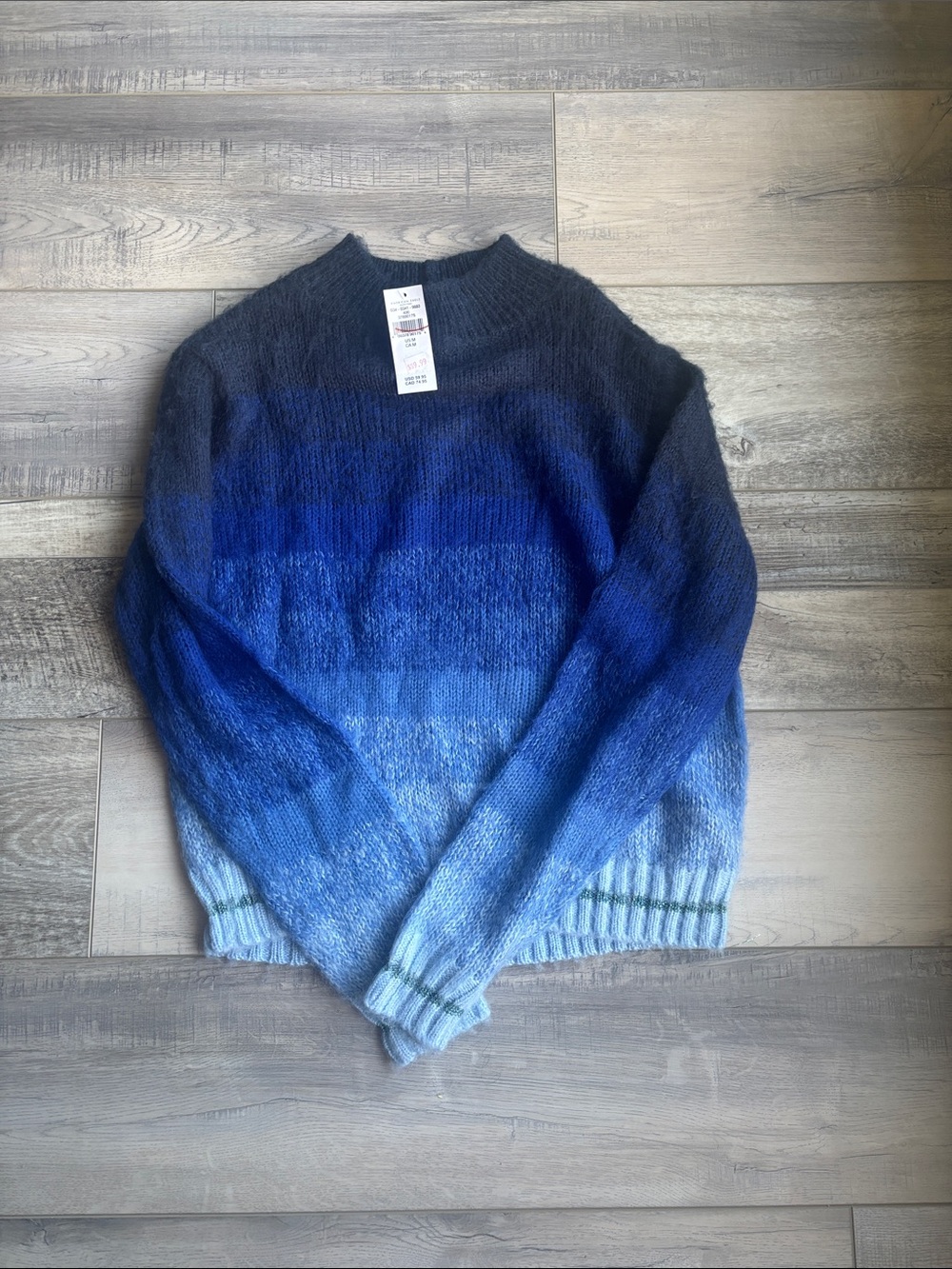Blue Ombre Crewneck Sweater - American Eagle